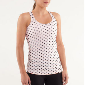 lululemon Cool Racerback in Blush Pink Polka Dot